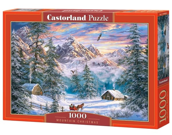 Castorland Mountain Christmas 1000 pcs, 1000 kpl, Maisema, 9 vuosi/vuosia