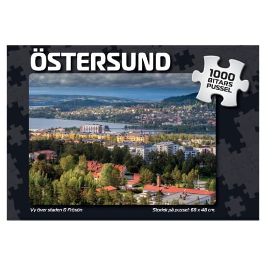 Svenska Pussel: Östersund Vy över staden & Frösön 1000 Bitar