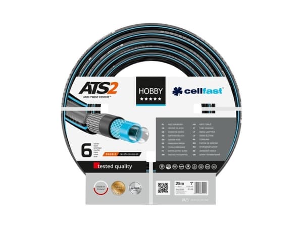 CELLFAST HOBBY ATS2, 25 m, Maanpinnan yläpuolella, Musta, 30 bar, -20 - 60 °C