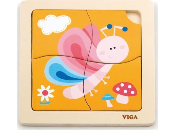 Viga 50136 Puslespill på matte - sommerfugl