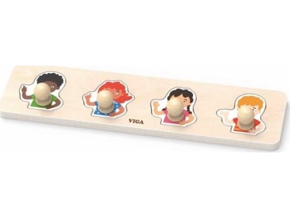 Viga 44536 First puzzle with handles - colors of leather