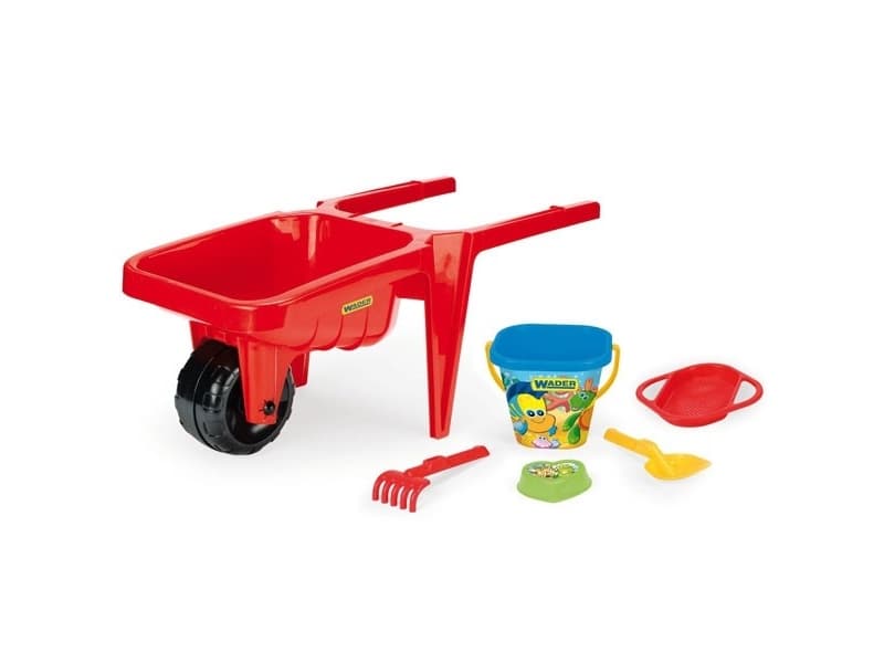 Giant red wheelbarrow with sand kit