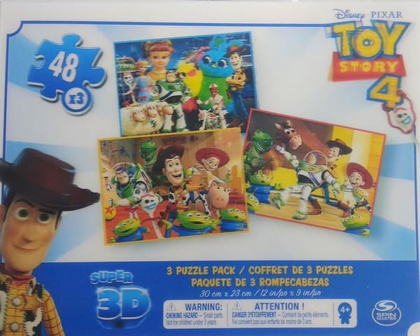 Spin Master Toy Story 4 - 3 Puzzle Packsuper Super 3d (lenticula) (48pcs X 3) (6052966)