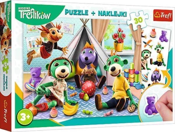 Trefl PROMO Puzzle 30el + stickers The Treflik Family 90989 Trefl