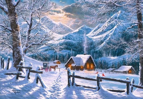 Castorland PUZZLE 1500 EL SNOWY MORNING SNOW MORNING MOUNTAINS
