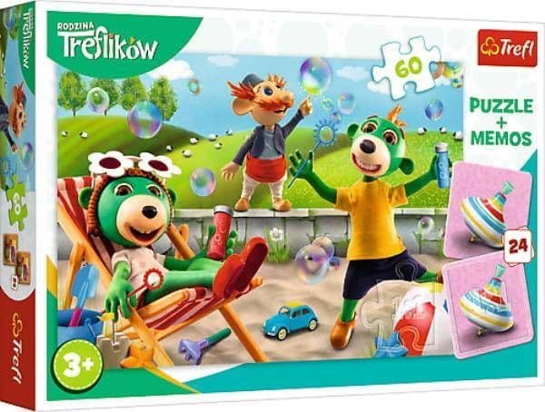 Trefl PROMO Puzzle 60el + memos The Treflik Family 90990 Trefl