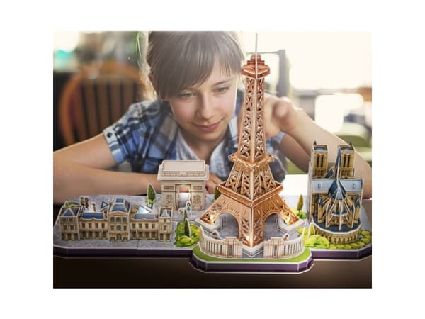 CubicFun Paris LED, 115 styck, Byggnader, 10 År