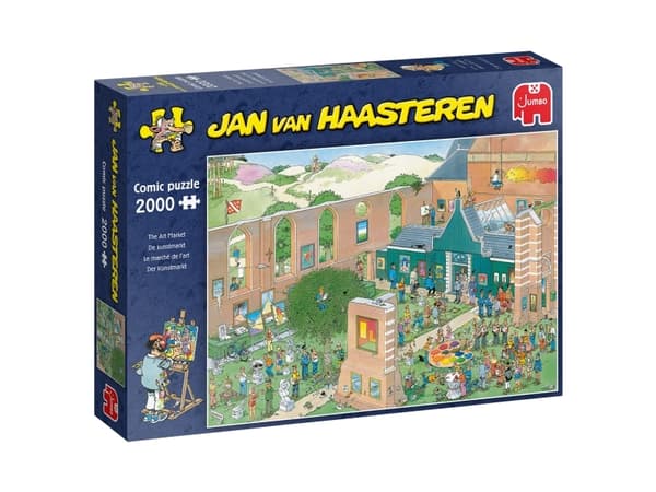 Jan van Haasteren he Art Market 2000 pcs Puslespill 2000 stykker Tegneserier