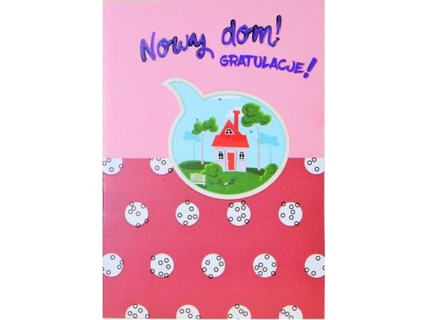 Trend Karnet B6 nytt hjem gratulerer fløyel