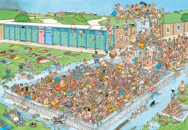 Jan van Haasteren Pool Pile-Up 2000 pcs, 2000 styck, Serietidning, 12 År