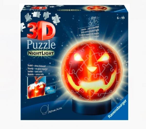 BRIO 10311253 Ravensburger Pumpkin Night Light 72pc 3D Jigsaw Puzzle