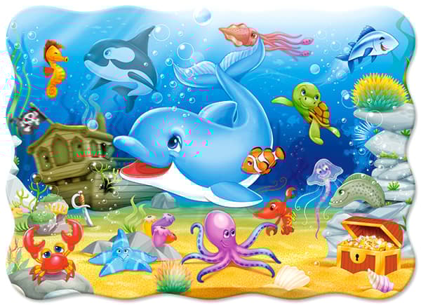 Castorland Underwater Friends 30 pcs, 30 styck, Tecknade serier, 4 År