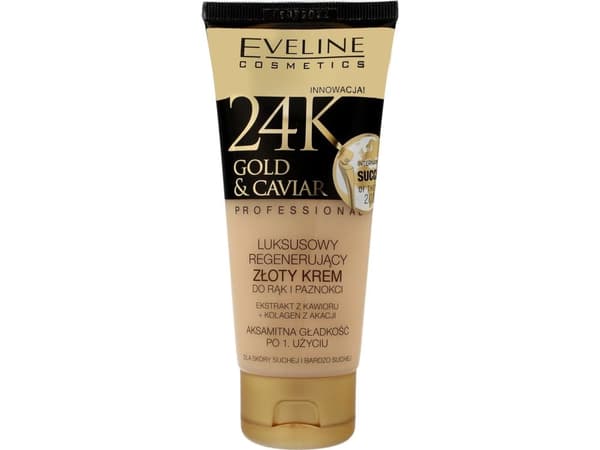 Eveline 24k Gold &amp; Caviar Golden Regenerating Hand &amp; Nail Cream 100ml