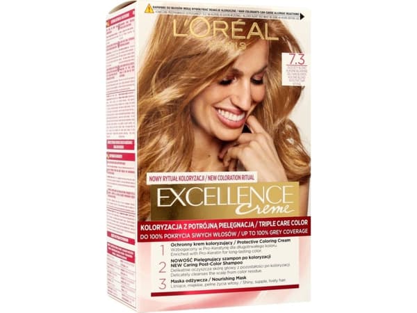 Loreal Excellence Creme Color Cream 7.3 Golden Blonde 1op.