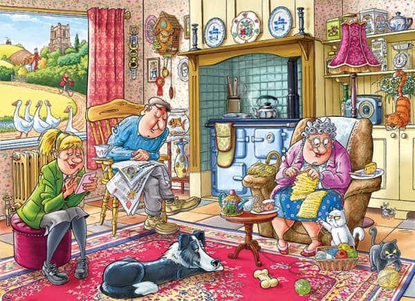 Jumbo Wasgij Mystery 17 Fred, glädje, pannkakor 1000 bitar pussel (19175)