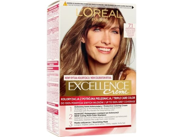 Loreal Excellence Creme Color Cream 7.1 Ash Blonde 1op.