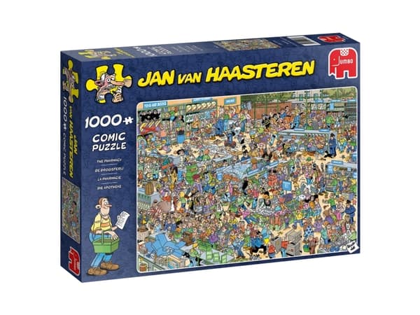Jan van Haasteren The Pharmacy 1000 pcs, 1000 kpl, Sarjakuvat, 12 vuosi/vuosia