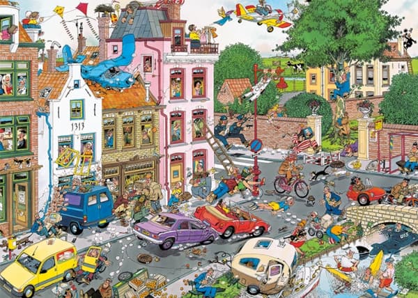 Jan van Haasteren Friday the 13th 1000 pcs Puslespill 1000 stykker Komikk
