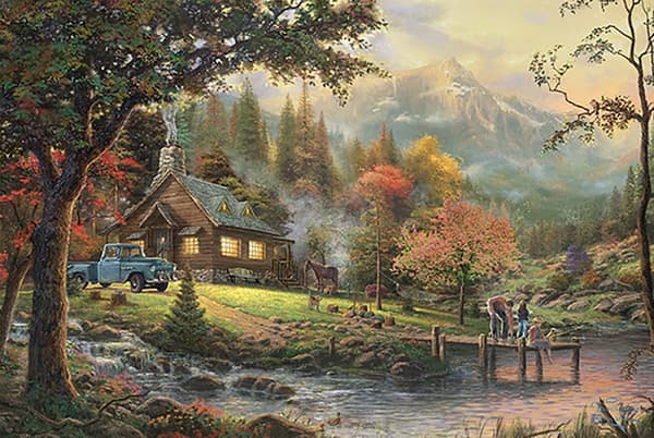 Peaceful Moment Thomas Kinkade Puslespill 500 brikker Schmidt