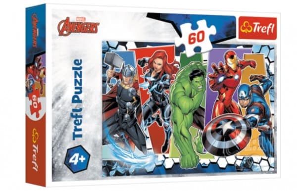 Trefl The Avengers Invincible, 60 styck, Tecknade serier, 4 År
