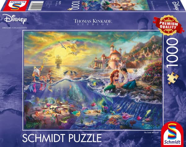 Disney The Little Mermaid Ariel Thomas Kinkade Pussel 1000 bitar Schmidt