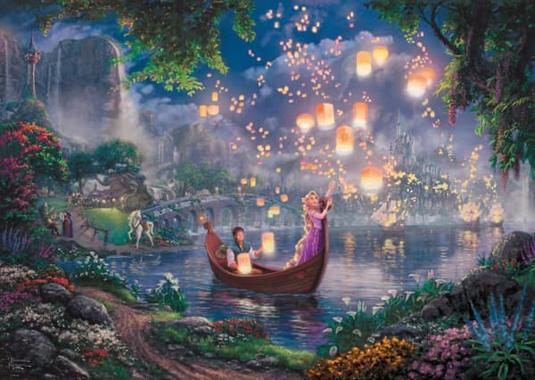 Disney Rapunzel Thomas Kinkade Puslespill 1000 brikker Schmidt