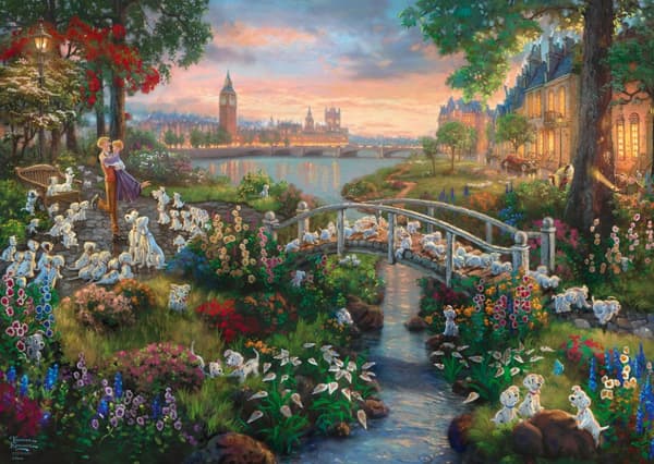 Disney 101 Dalmatians Thomas Kinkade Pussel 1000 bitar Schmidt