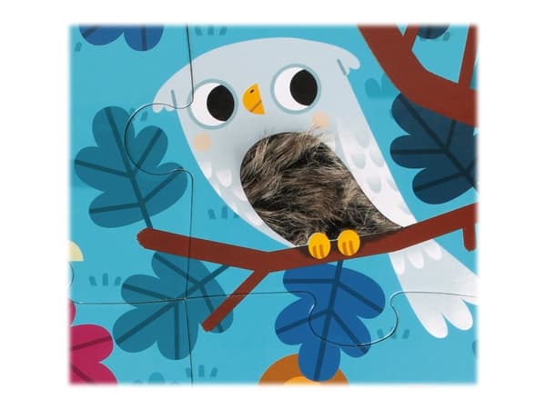 Janod - Tactile Puzzle Forest Animals - puslespill - 20 deler