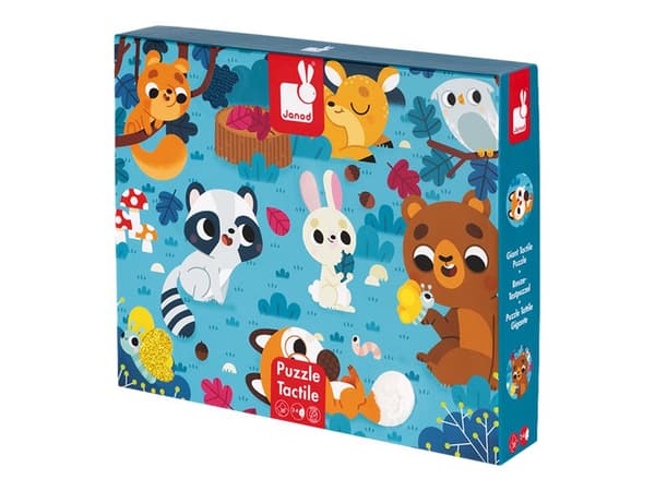 Janod - Tactile Puzzle Forest Animals - puslespill - 20 deler