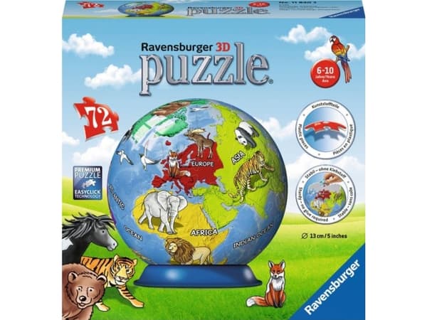 Ravensburger Globe, 72 kpl, Pallo, 6 vuosi/vuosia