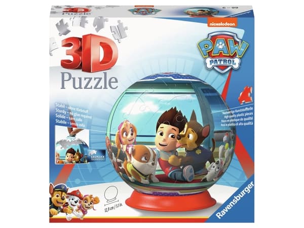 Ravensburger Paw Patrol, 72PC 3D Puzzle, 72 stykker, 6 år