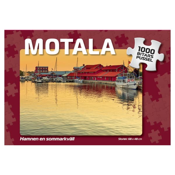 Puslespil: Motala Hamnen en sommarkväll 1000 Brikker