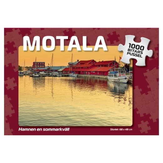 Puslespil: Motala Hamnen en sommarkväll 1000 Brikker