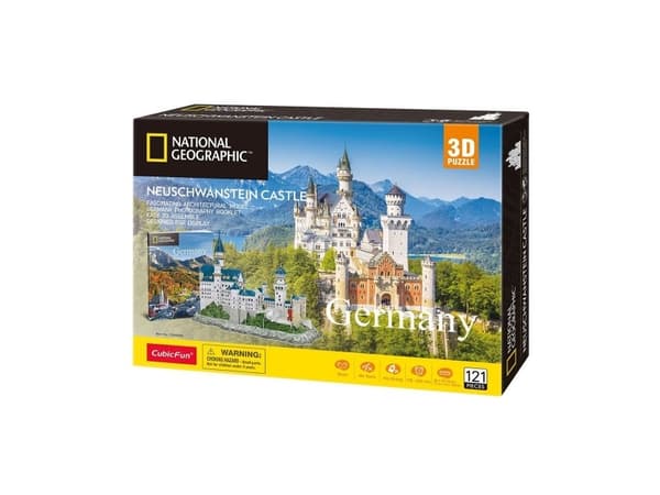 CubicFun Neuschwanstein Castle, 121 styck, Byggnader, 10 År