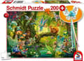 Miniatyrbilde 3 av 3: Schmidt Games Puslespill 200 Skogsfeer + tryllestav G3