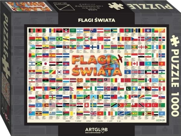 Artglob Puzzle Maailman liput 1 000 elementtiä