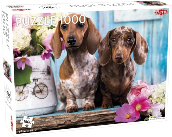 Tactic Dashing Dacshunds 1000 pcs, 1000 styck, Djur, 9 År