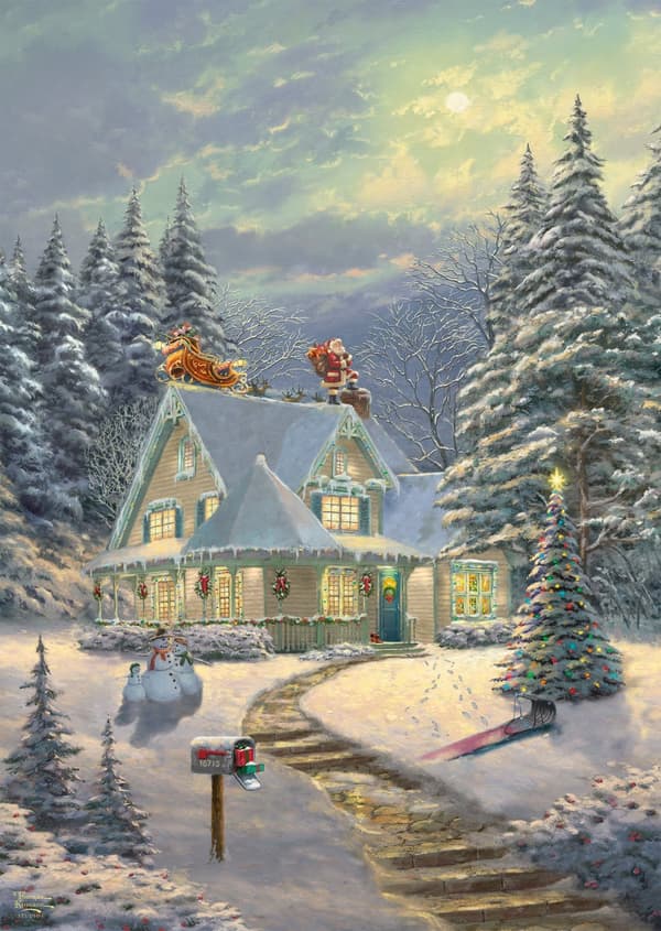 On Christmas Eve Thomas Kinkade Julpussel 1000 bitar Schmidt