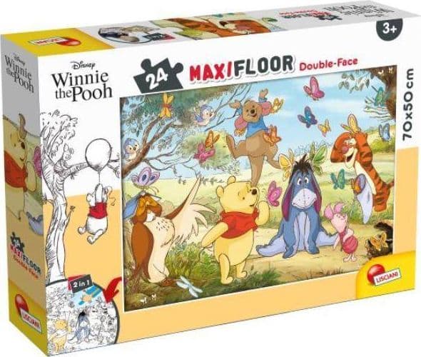 Double-sided maxi floor puzzle 24el. 70x50cm Winnie the Pooh. 86665 LISCIANI
