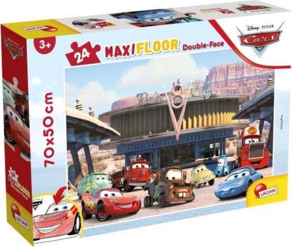Lisciani Dobbeltsidig gulvpuslespill Maxi 24 Cars