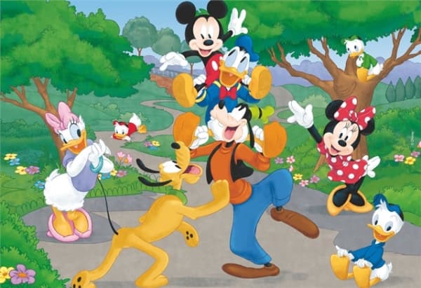 Lisciani Disney Puzzle Maxifloor 2 x 12 Mickey, 12 styck, Tecknade serier, 5 År