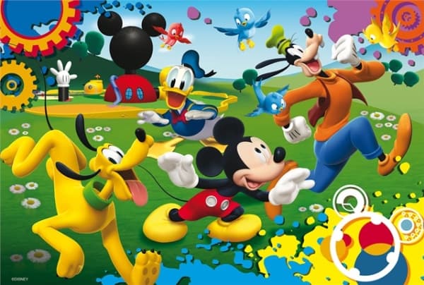 Lisciani Disney Puzzle Maxifloor 4 x 48 Mickey, 48 stykker, Tegneserier, 5 år