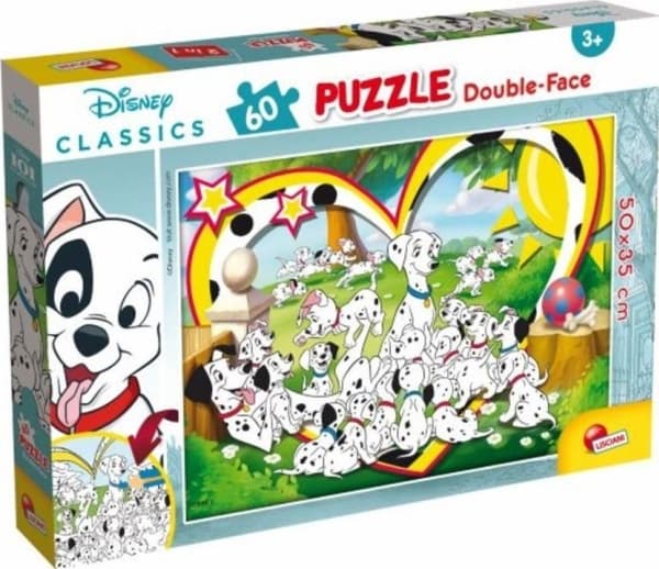 Lisciani dubbelsidigt pussel Plus 60 Disneyklassiker