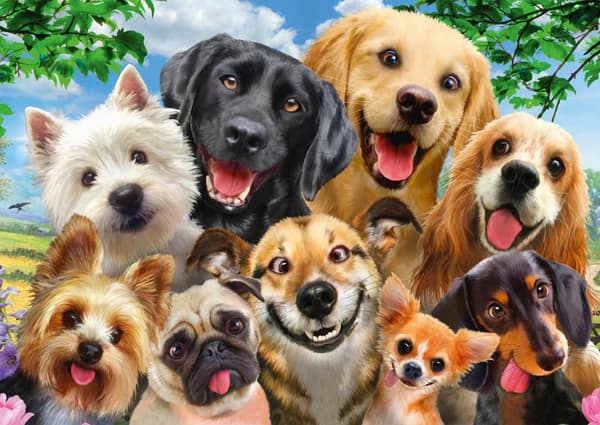 Dog Selfie Pussel 500 bitar Schmidt