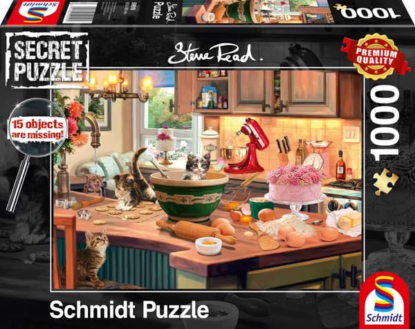 At the kitchen table Secret Puslespill 1000 brikker Schmidt