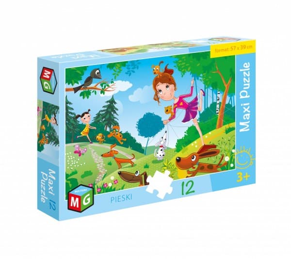 Pussel 12 bitar Maxi - Hundar