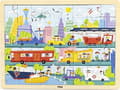 Miniatyrbilde 1 av 3: Viga 44582 Puzzles on a pad of 48 elements - getting to know transportation in the city