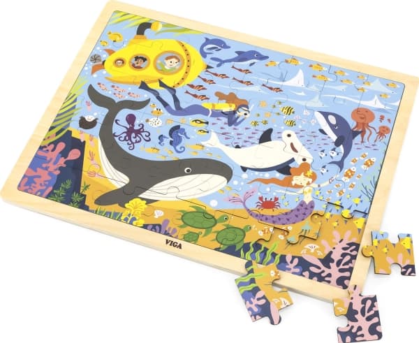 Viga Viga 44583 Puzzle on a pad 48 elements - we get to know the sea and its inhabitants