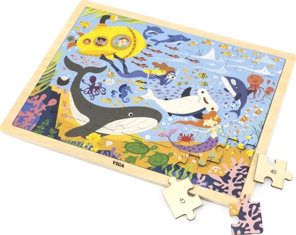 Viga Viga 44583 Puzzle on a pad 48 elements - we get to know the sea and its inhabitants