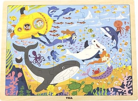 Viga Viga 44583 Puzzle on a pad 48 elements - we get to know the sea and its inhabitants